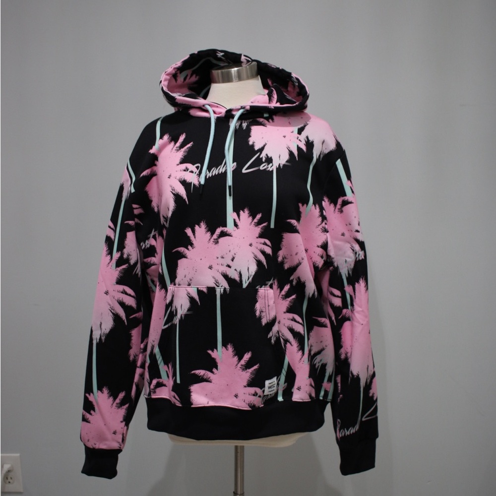 Wesc Black and Pink Graphic Hoodie